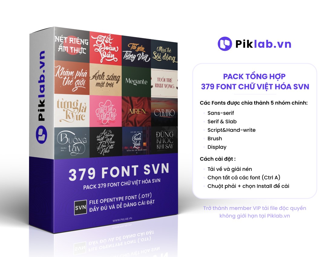 Tổng hợp Font chữ Viêt Hóa